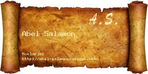 Abel Salamon névjegykártya